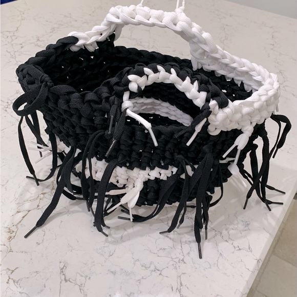 Handcrafted Shoe String Purse - Picture 2 of 3